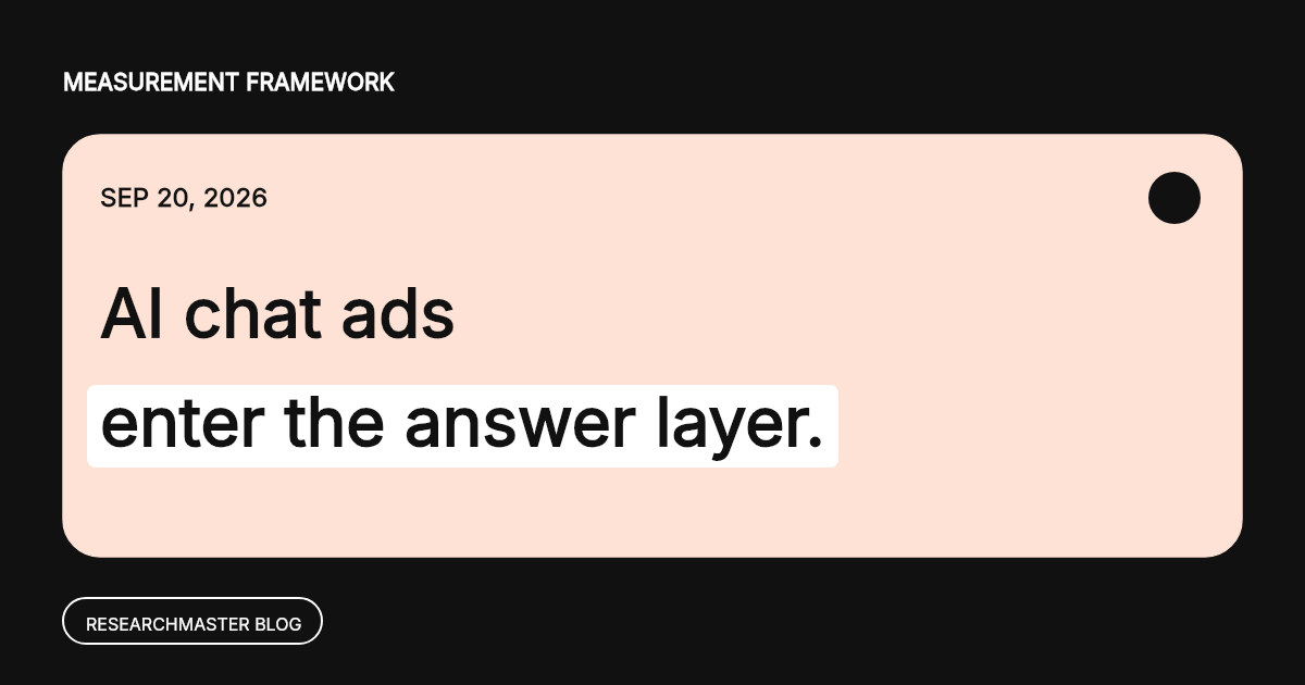 AI Chat Ads Are Entering the Answer Layer: What to Measure