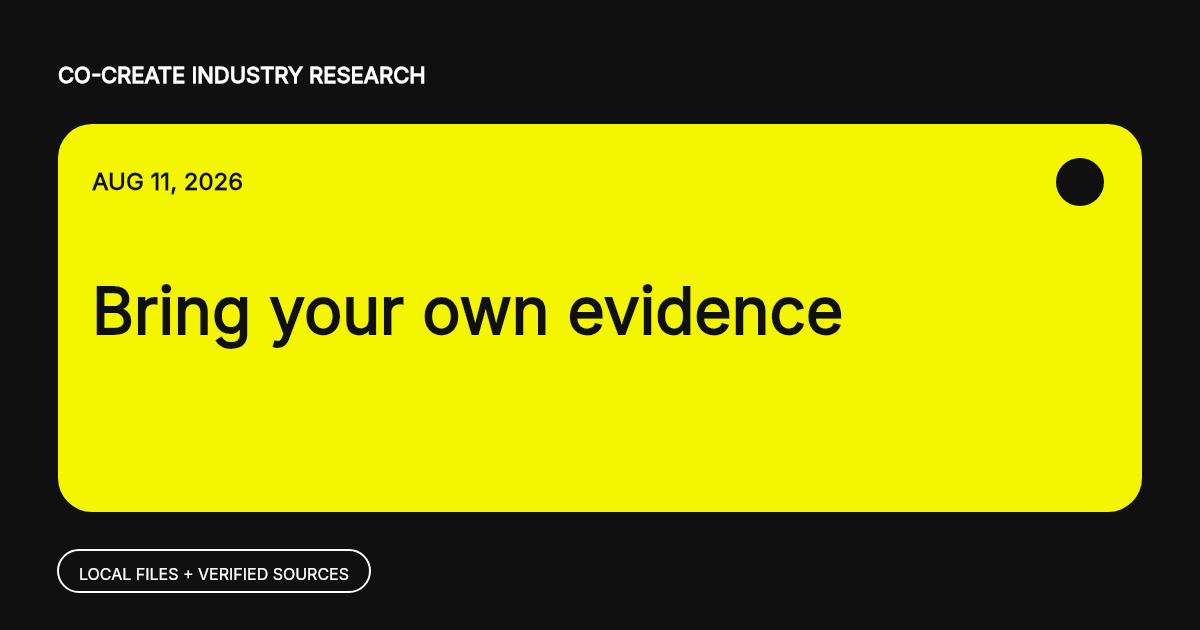 How to Turn Local Files Into a Verified Industry Report