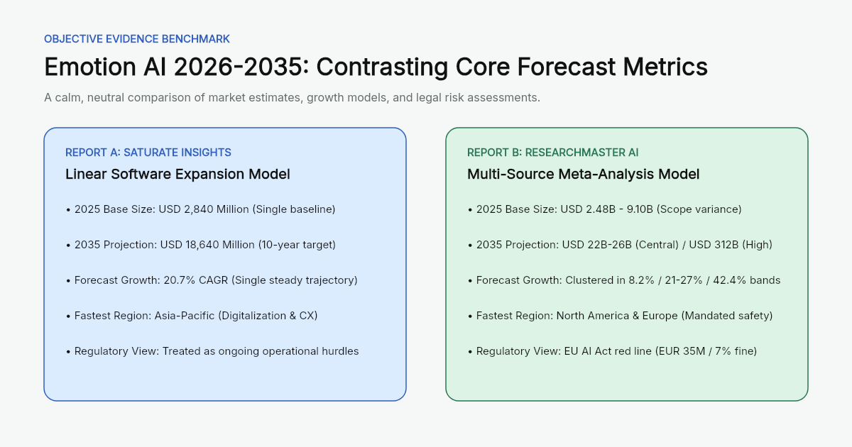 Contrasting Core Forecast Metrics Between Report A and Report B