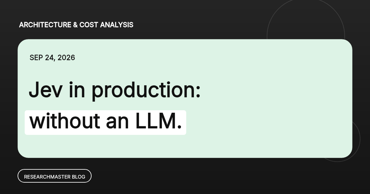 Jev in Production: When to Use a System 1 Decision Model Instead of an LLM