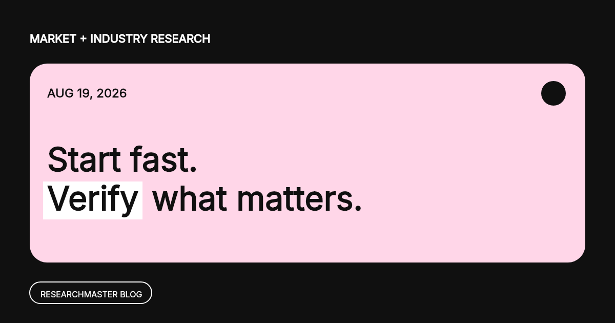 How to Start Market and Industry Research Fast With AI