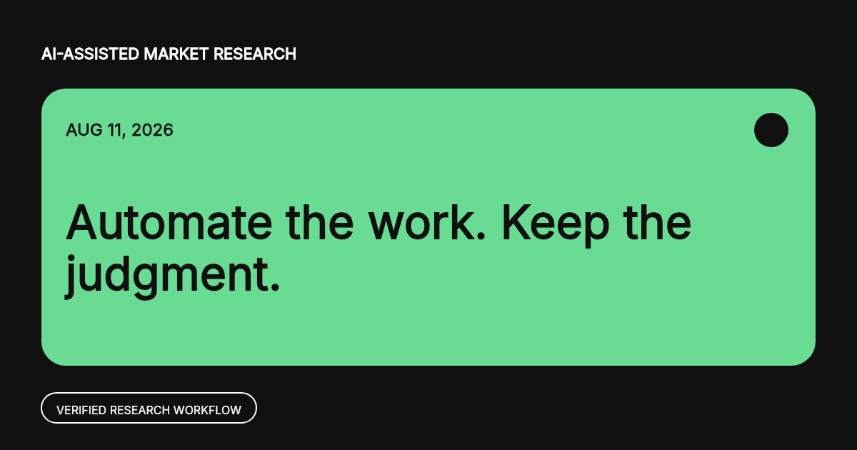 Market Research Frameworks for Faster AI-Assisted Decisions
