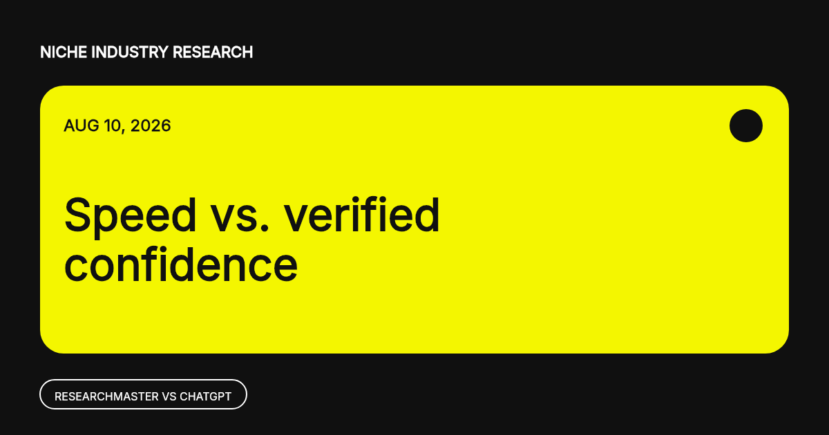 ResearchMaster vs ChatGPT: Which Is Better for Niche Industry Research Reports?