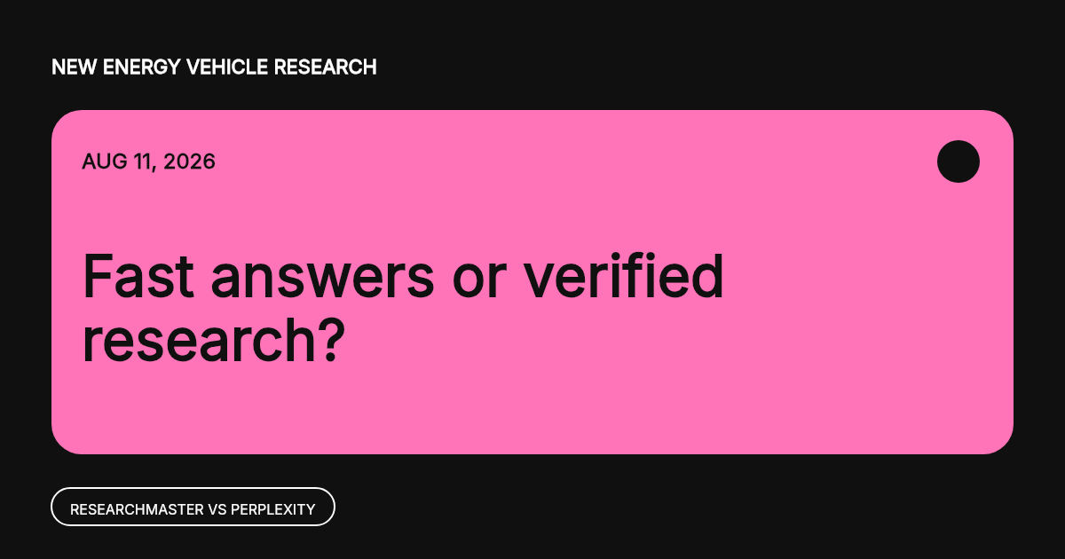 ResearchMaster vs Perplexity: Which Is Better for Niche Market Research Reports?