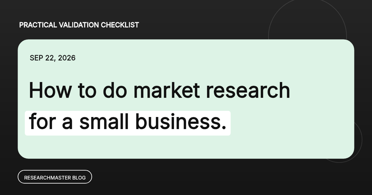 How to Do Market Research for a Small Business or Startup