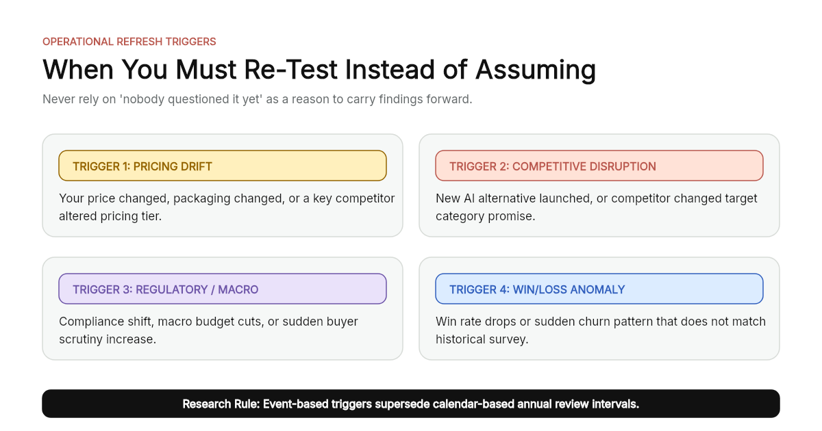 Four clear business events that should trigger a customer research refresh