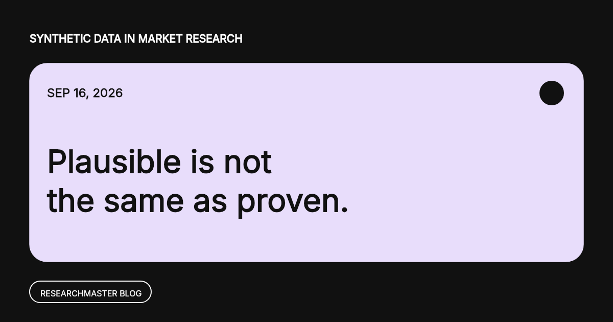 Synthetic Data in Market Research: When AI Respondents Are Useful
